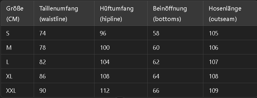 Amerikanische Cleanfit Hose