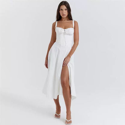 Langes Sommerkleid - Open Leg