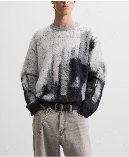 Bequemer Jacquard Strickpullover