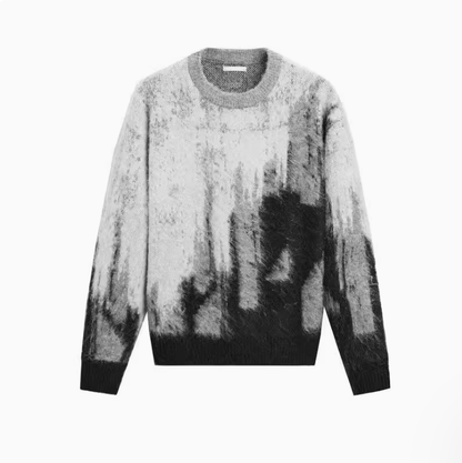 Bequemer Jacquard Strickpullover